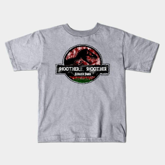 "Shoot Her, Shoot Her" - Robert Muldoon Jurassic Ranger Kids T-Shirt by Jurassic Merch